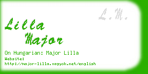 lilla major business card